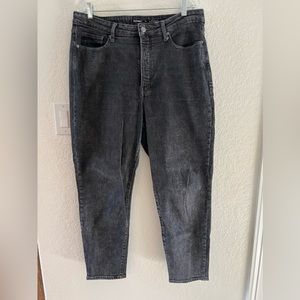 Women’s High Rise Jeans, Old Navy, Dark Grey, Button Down,Size 14